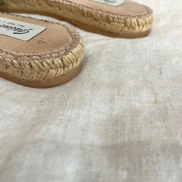 GAIMO ESPADRILLES BLACK LEATHER STRAP SLIP ON SANDALS - 10,5 - Picture 8 of 10